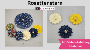 Rosetten Stern basteln Dekoration