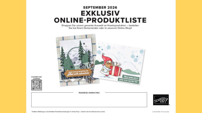 Exklusiv Online Stampin Up! September 2026